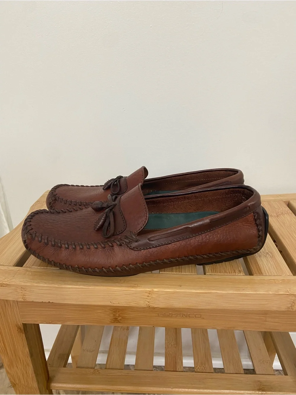 Vintage Y2K H.S. Trask Leather Driving Loafers Men’s 10M Brown Made Brazil